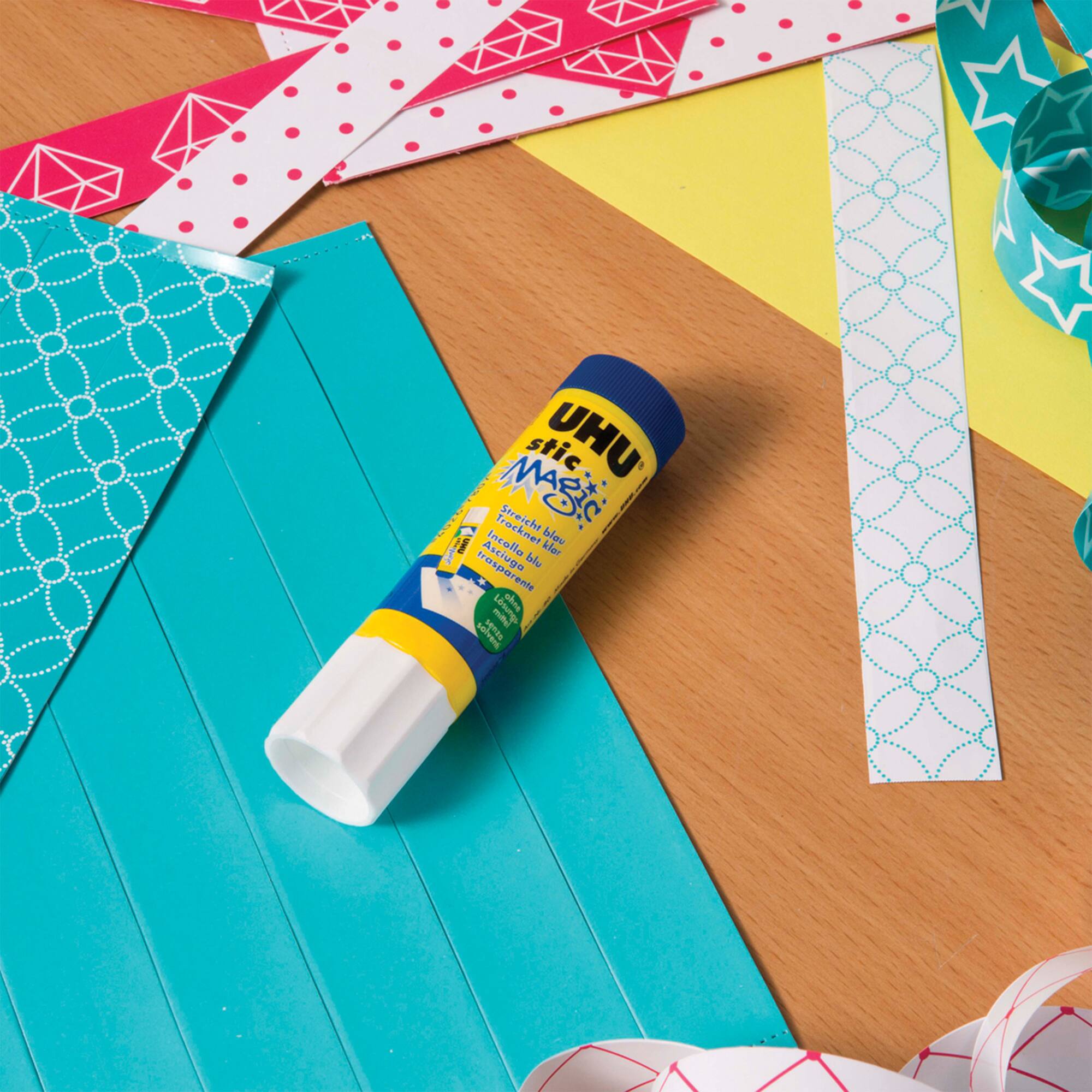 STAEDTLER® 8.2g UHU Stic Magic Blue Dries Clear Glue Sticks, 24ct.